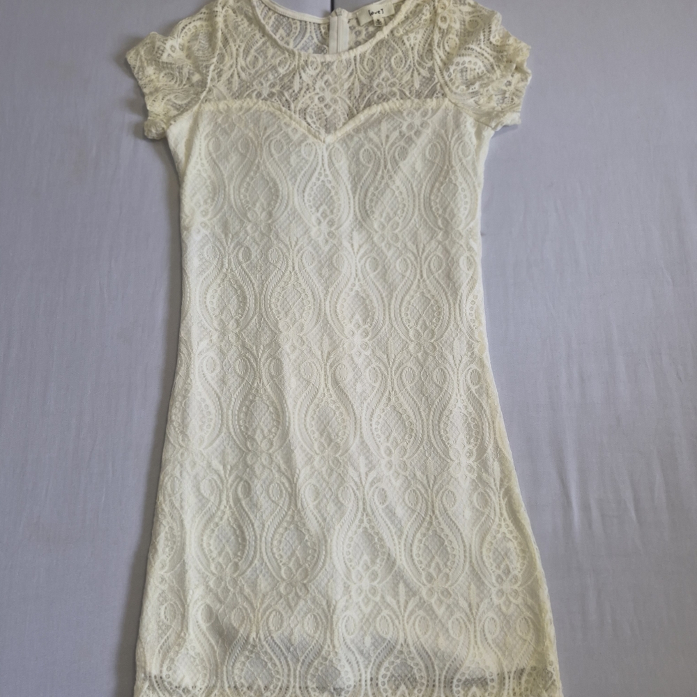 LoveJ White Lace Dress Top